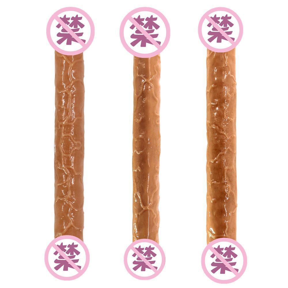 Double Dragon Dual-Head Dildo, Extra-Long TPE Shaft for Deep Masturbation Play — detail image 2