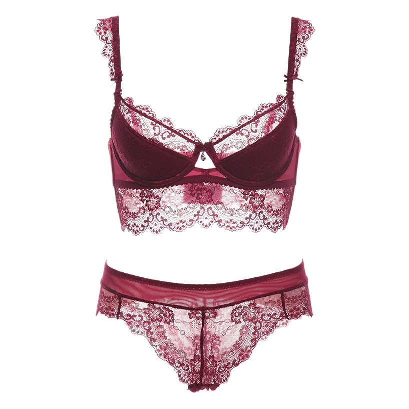 Fabricante en stock Comercio exterior europeo y americano 9168B sujetador algodón fino de las mujeres ligeras encaje Ropa interior Calzoncillos