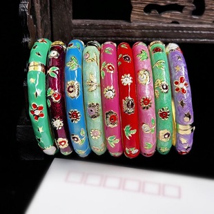 Beijing Bracelet Oil Drop Alloy Children's Small Flower Bracelet Enamel Color Hand Decoration Forbidden City Travel Souvenir Popular Spot