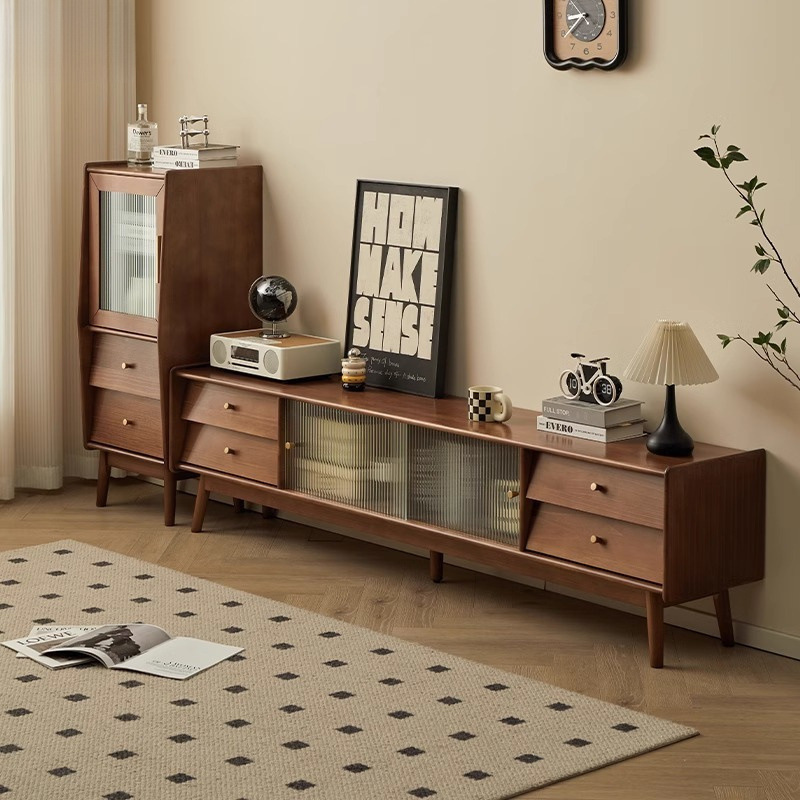 Solid Wood Tv Cabinet Living Room Home Small Apartment Coffee Table Modern Simple Tv Cabinet Tv Cabinet Combination Floor Cabinet