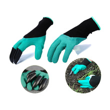 生产加工定制双爪子园艺手套 园林种植手套挖土护手劳保橡胶手套