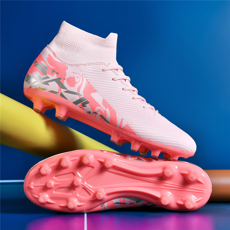 Zapatos de Fútbol de Cuello Alto Sintético y TPU, Ligero, para Césped Artificial y Natural image 3