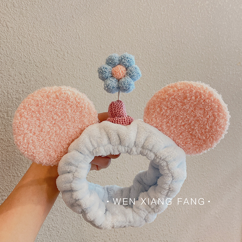 Máscara especial de banda de cabello de restricción simple de banda de cabello de lavado de la cara de mujer pinza de cabello rojo en línea 2025, nuevo toque de cabello otoño invierno