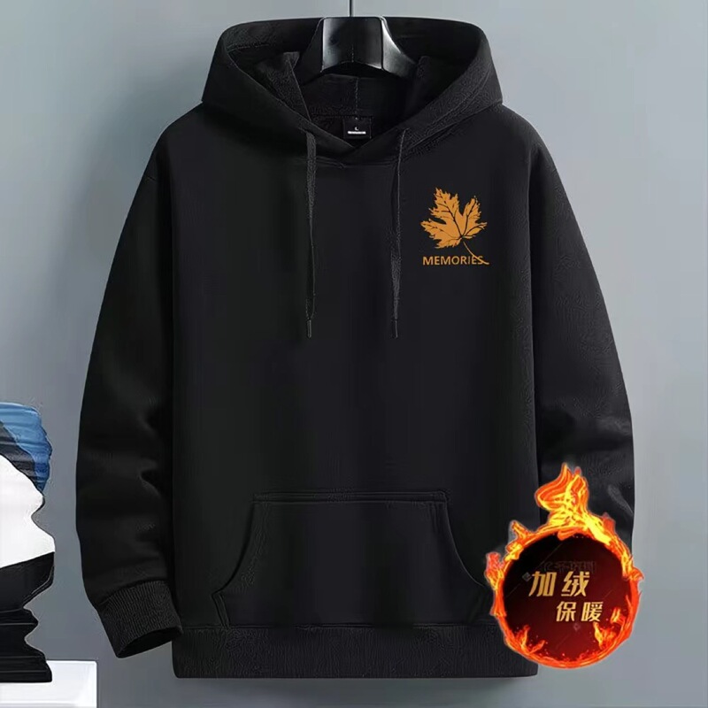 Heavyweight Men's Hooded American Style New Trendy Sweatshirt Jacket Simple Autumn and Winter Loose Fleece Versatile Top for Men Heavyweight Men's Hooded American Style New Trendy Sweatshirt Jacket Simple Autumn and Winter Loose Fleece Versatile Top for Men