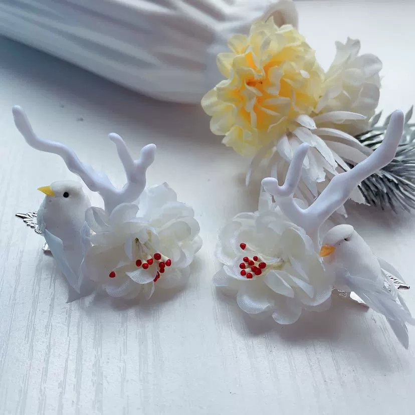 Шпилька Niang любит пудинг с толстым чириканьем/имитация перьев с толстым чириканьем/Аксессуары для шпилек птица