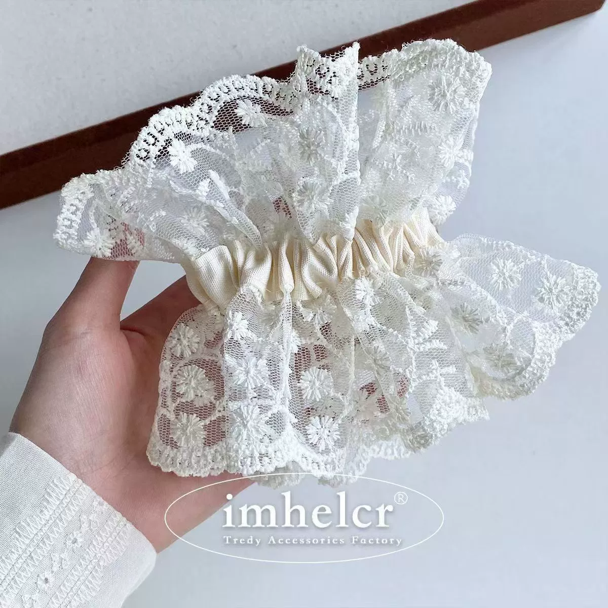 Белая хвостик прическа аксессуар для волос зажим для волос цветочная печать кружевное платье цветочный 