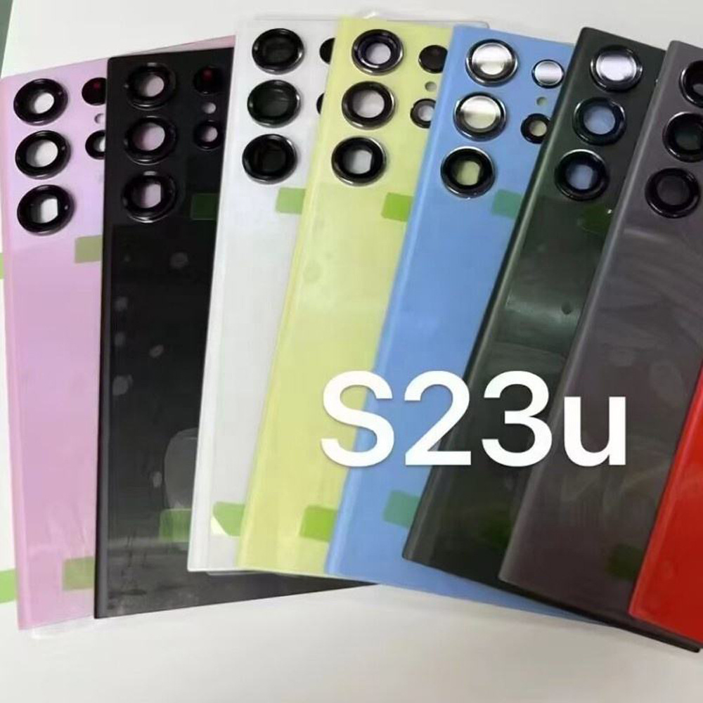 适用三星S23电池后盖 S23+玻璃后盖S23U电池盖板S23后屏外壳+镜框