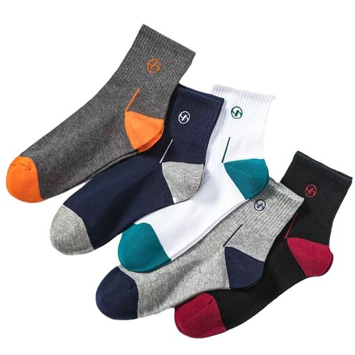 Men's Socks, Zhuji Socks Wholesale, Men's Mid-Calf Socks, Instagram Trendy Socks, Autumn/Winter Sports Casual Business Socks