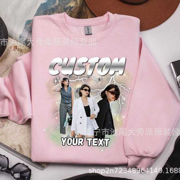 Retro trend pattern printing design men's and women's warm sweater custom 90 s photo custom independent station