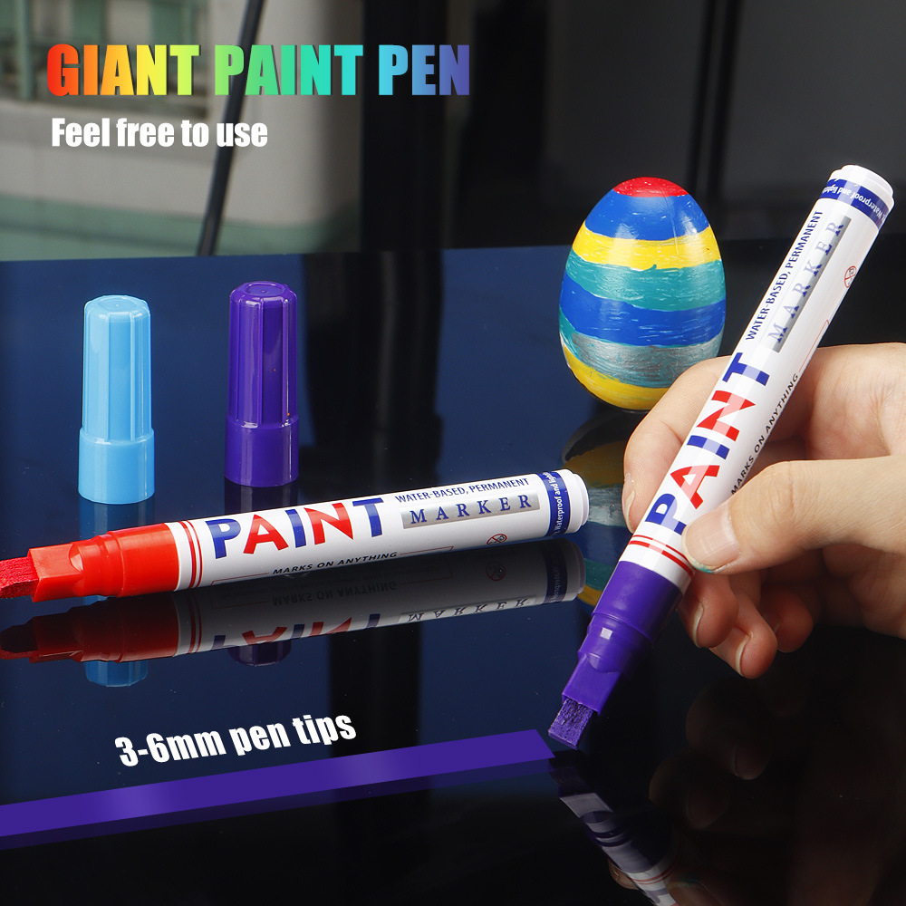 Nuevo bolígrafo de pintura de gran capacidad de 6 mm bolígrafo de pintura de reparación de pintura de automóviles no se desvanece aceite no borrable