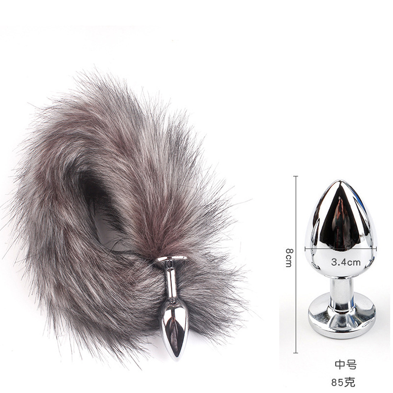 金属製アナルプラグ テール カップル用品 キツネの尻尾 SM 大人向けセックストイ 後庭用 ロールプレイング セックストイ