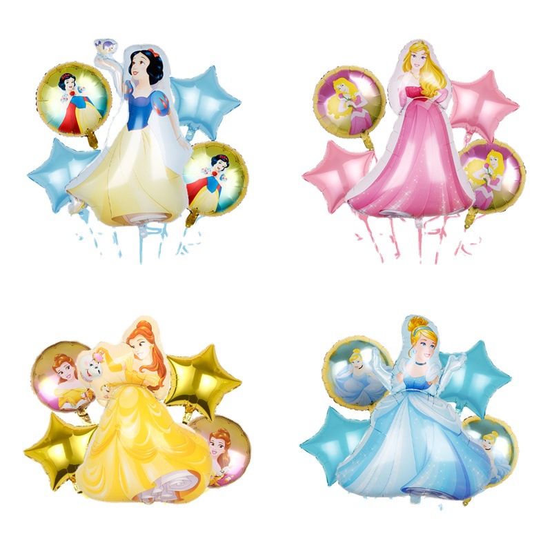 新款卡通白雪公主睡美人灰姑娘站立鋁膜氣球兒童生日派對裝飾