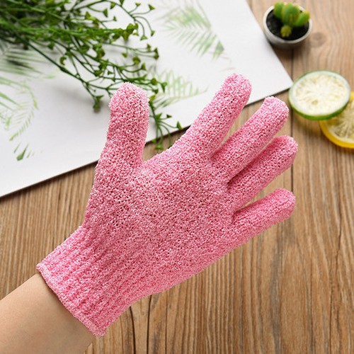 Guantes de baño de cinco dedos Guantes creativos Toalla de baño Exfoliante de cinco dedos Toalla de baño exfoliante Toalla de baño de doble cara para adultos