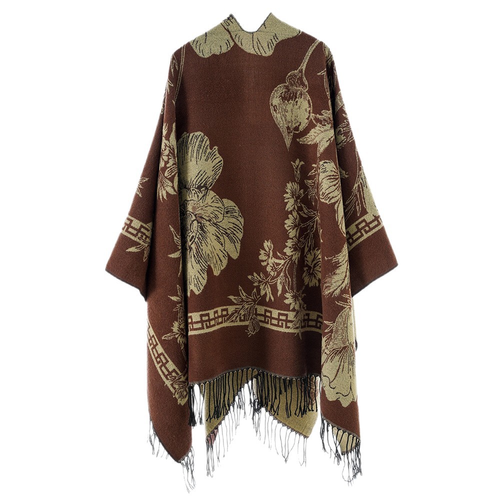 Nueva impresión universal otoño y invierno jacquard chal chal imitación de cachemir doble cara chal popular en Europa y América