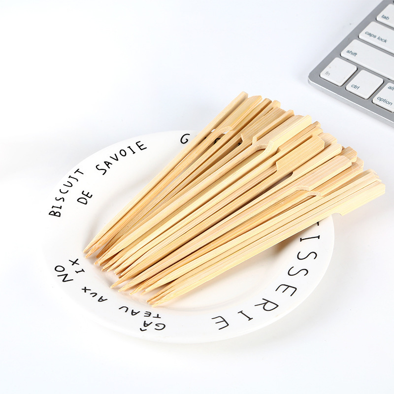 Nuevo hierro pinchos 7 ~ 25cm sin costura desechable barbacoa Kwantung hervida palo de bambú plano picante caliente barbacoa palo de bambú