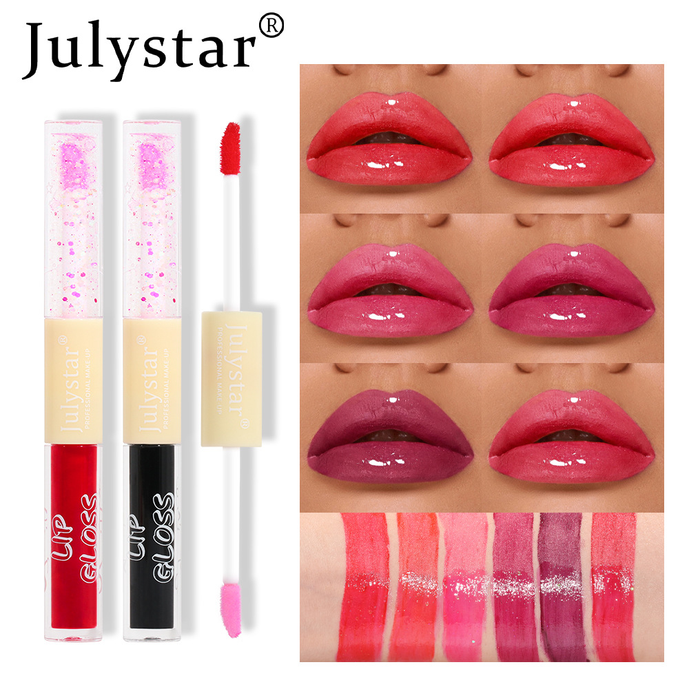 carina Makeup dvojni biserni vodni sijaj, naraven in dolgo obstojen, se ne lepi na skodelico bleščila za ustnice_voghion.com