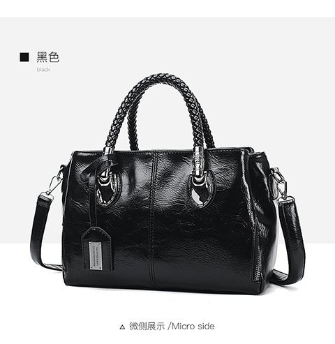 European and American retro women's bag trend, new cross-border hand-held shoulder crossbody bag made of oil wax leather for export, one piece, global consignment undefined