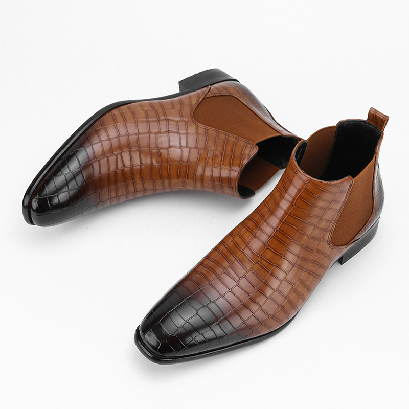 Stivali da uomo Scarpe da uomo con testa quadrata piccola tutti gli stivaletti da uomo alla moda_voghion.com