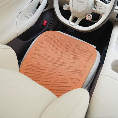 Factory Direct Sales Summer Car Seat Cushion, Universal for All Seasons, High-End Feel, Ventilated and Breathable Seat Cover, Single Piece, Summer (Universal seat cover) - police-flag-flat-style-emma-orange-front-seat-universal-model