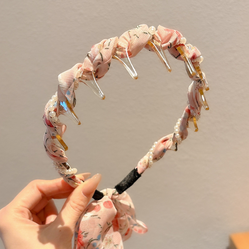 波浪碎发发捆头箍气质洗脸专用夏季防滑高颅顶发箍韩系头饰发卡|undefined