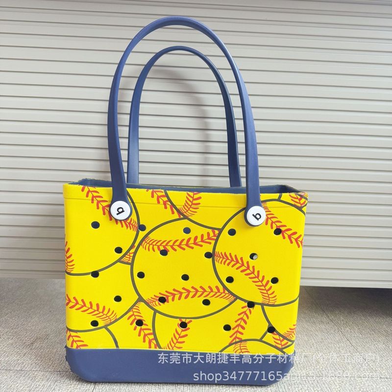 欧米の大型EVAビーチバッグ多機能収納バッグ女性用ハンドバッグDIY穴バッグ大容量スポット|undefined