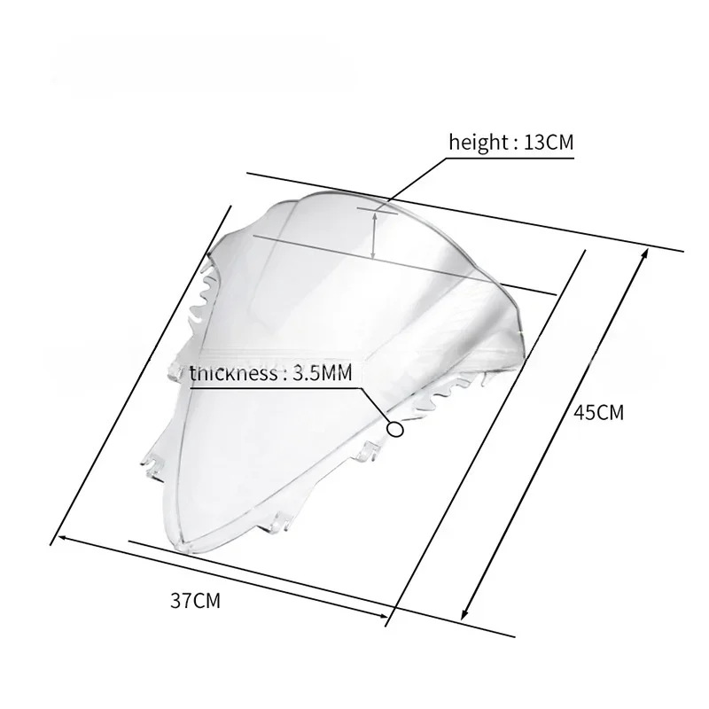 Suitable for Yamaha Yzf1000 R1 2007-2008 Motorcycle Modified Front Windshield Front Windshield
