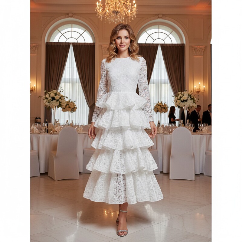 Cross-Border Hot-Selling Foreign Trade Women's Clothing Independent Station Polyester Sweet Rose Cake Skirt Ball Gown Heavy-Duty Dress Cross-Border Hot-Selling Foreign Trade Women's Clothing Independent Station Polyester Sweet Rose Cake Skirt Ball Gown Heavy-Duty Dress