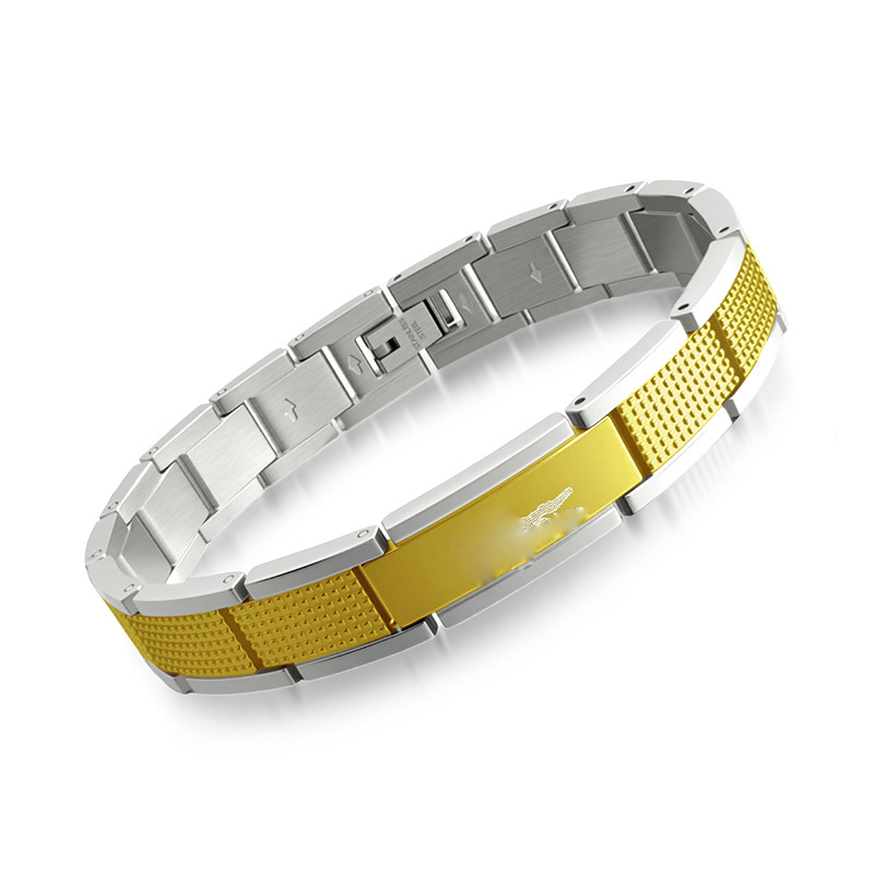 Krokodilmuster-Armband Bestseller Europa und Amerika Titan-Stahl-Magnet-Armreif Herrenschmuck modischer breiter Edelstahl wasserdicht Armband