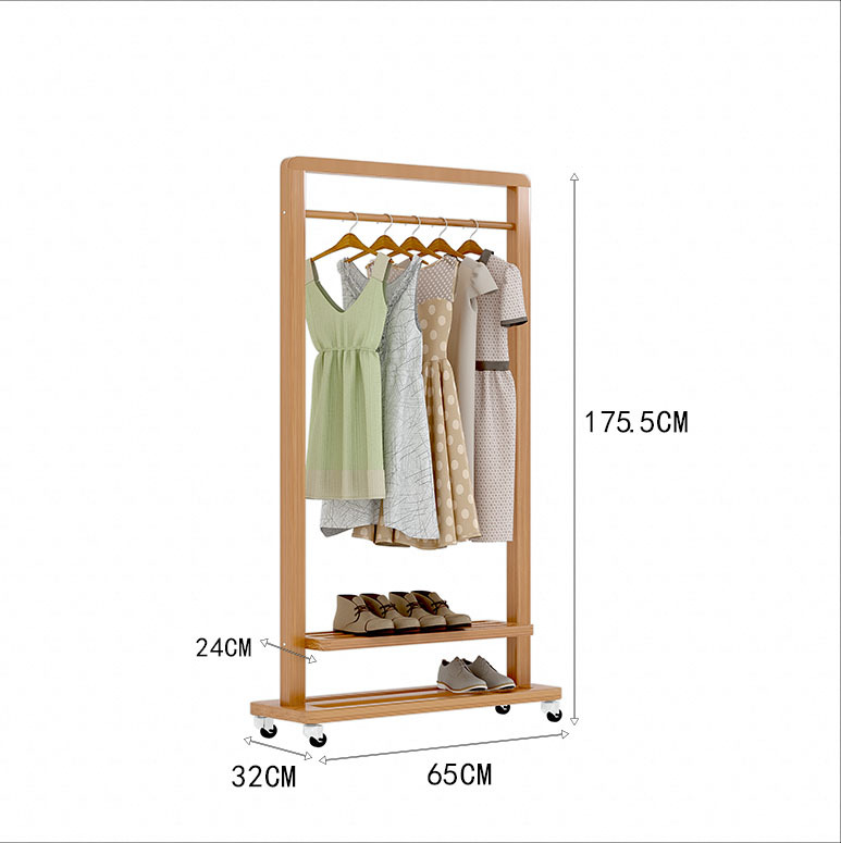 Perchas de piso a techo Dormitorio Perchas de piso Sala de estar para el hogar Muebles de madera maciza Net Net Bed B & B Perchero de hotel