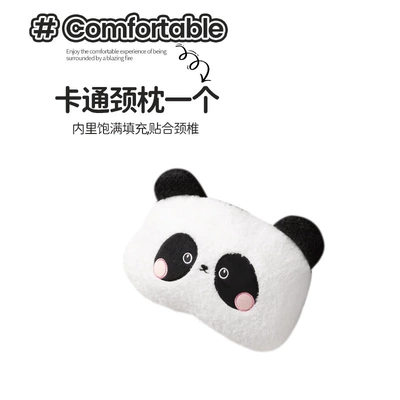 Warm Thickened Goddess Cute | Wool pad - plush-panda-headrest-upgrade