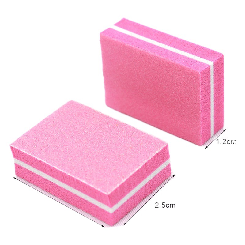 Suministro transfronterizo Mini pequeña esponja de bloque de tofu pequeña plaza de dos lados de pulido de uñas de manicura lima de uñas