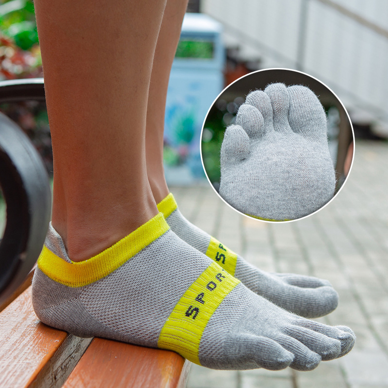 Toe Socks Men's Cotton Thread Five-Toe Sports Toe Socks Summer Thin Split-Toe Socks Processing Wholesale Five-Toe