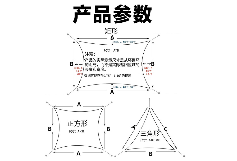 【420D】Cross-Border Hot-Selling Outdoor Sunshade Sail, Waterproof Sunshade Sail, Triangular Sunshade Canopy