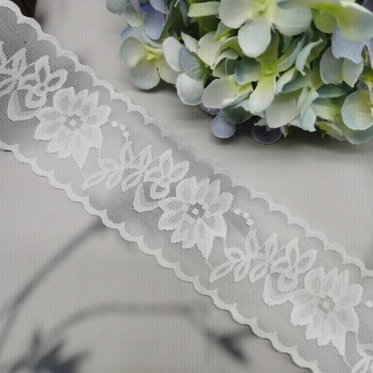 X9247 5.3CM 锦氨弹力小花边 服装辅料批发 连衣裙内衣时尚蕾丝