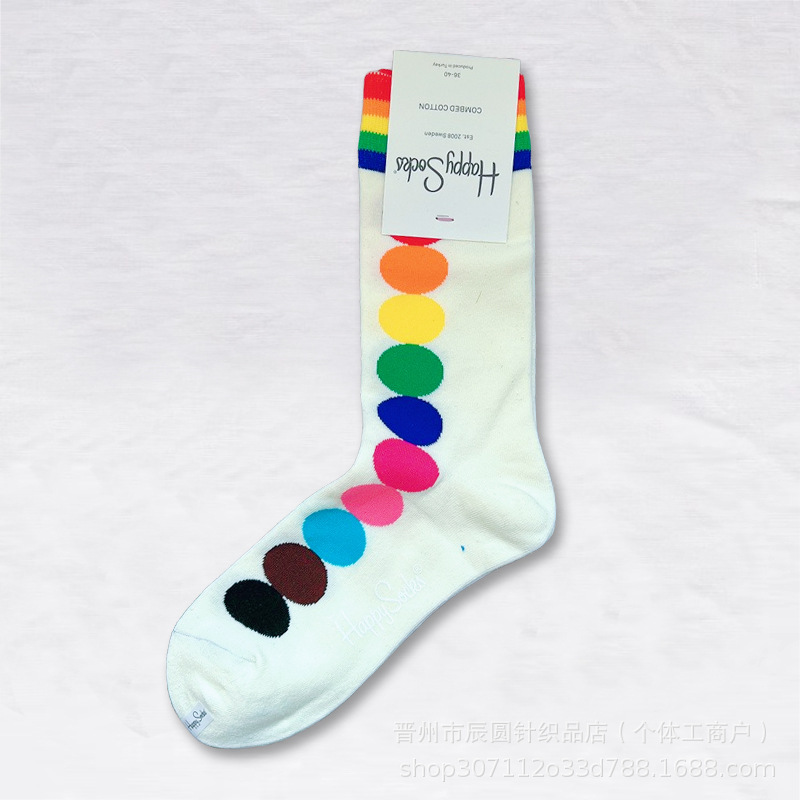 happysocks suecos calcetines de moda damas in-mode versátil animación calcetines de algodón de cintura alta al por mayor