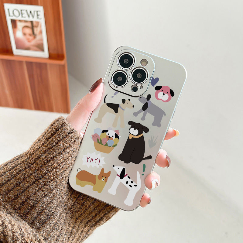 Electroplated Silver YAY Seven Puppies Huawei Mate 50 Rong 50 Phone Case 30pro Trendy p50 Men and Women nova10