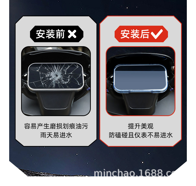 Suitable for Yadi G26-H/M Electric Vehicle Instrument Panel Case G30Lite-D/M/H High-Definition Screen Protective Cover Accessories