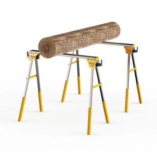 Foldable Metal Saw Horse 250kg Multifunctional Iron Portable Workbench Iron Sawhorse Construction Site