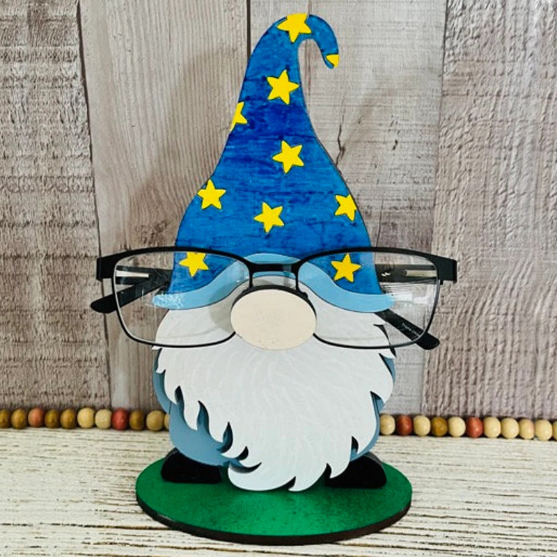 Cross-Border Customized New Product 3D Animal Glasses Frame Set Cute Animal Wooden Glasses Frame Display Stand Wooden Craft