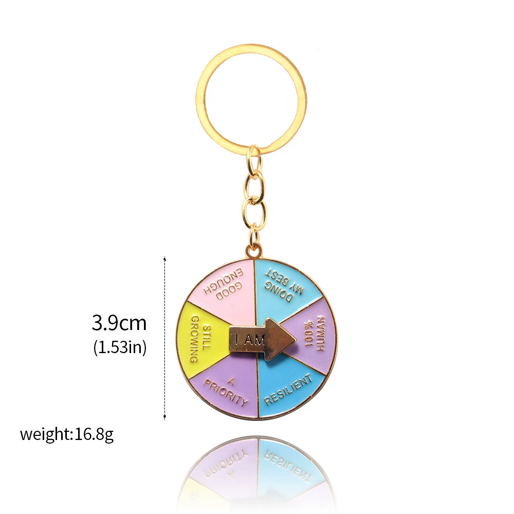 Rainbow emotional adjustable keychain, badge, brooch