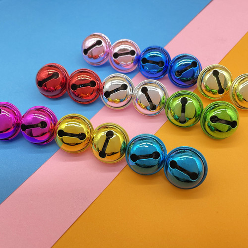 22mm vacuum electroplated metal bell DIY ornament accessories one-piece open pet bell Christmas decoration bell