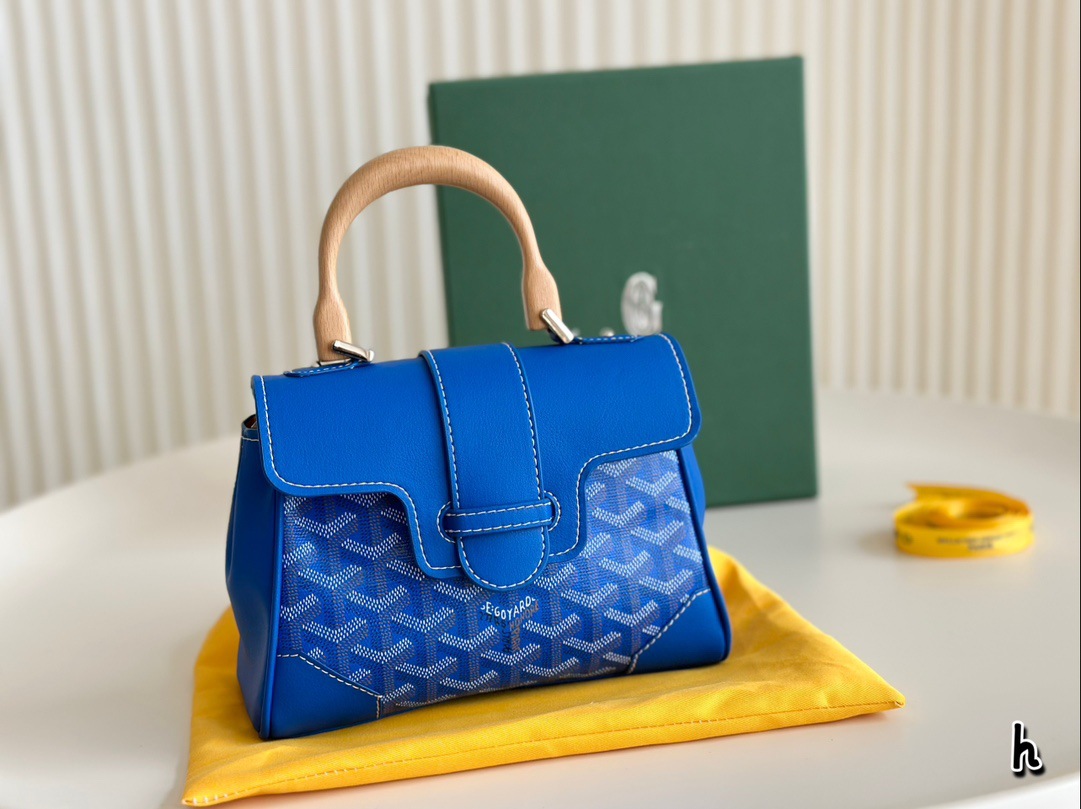 Dientes de perro Sai Kung Bolso 24 Goya GOYARD Bolso de cuero portátil de gran capacidad Trend Classic Fashion Messenger