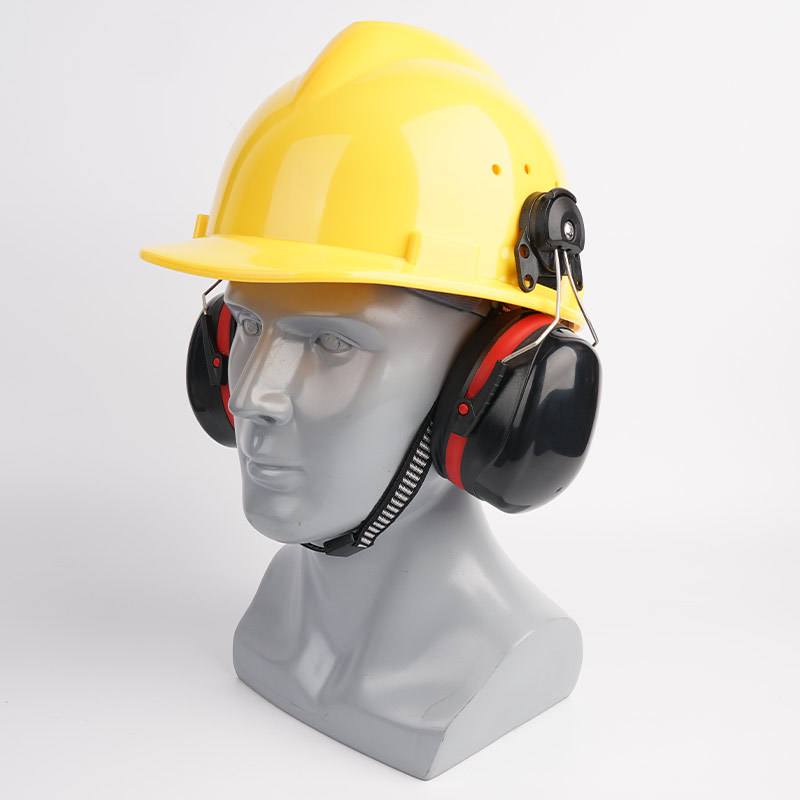 Orejeras de Protección para Casco Industrial de ABS, Reducción de Ruido SNR 30dB, para Fábricas y Obras