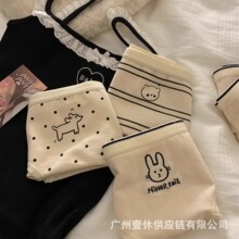可爱卡通印花女士内裤动物园小众风纯棉5A抑菌内裤无痕舒适a类棉