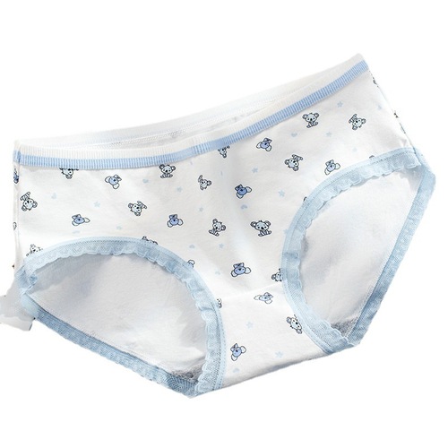 Graphene 40 count underwear women's pure cotton crotch mid-waist comfortable and breathable Japanese koala student Korean style briefs