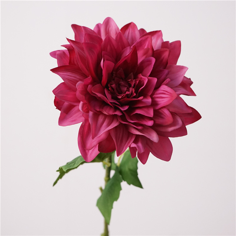 模造花手触り保湿ダリア造花結婚祝い飾り客間食卓に絹布花芸生け花を置く|undefined