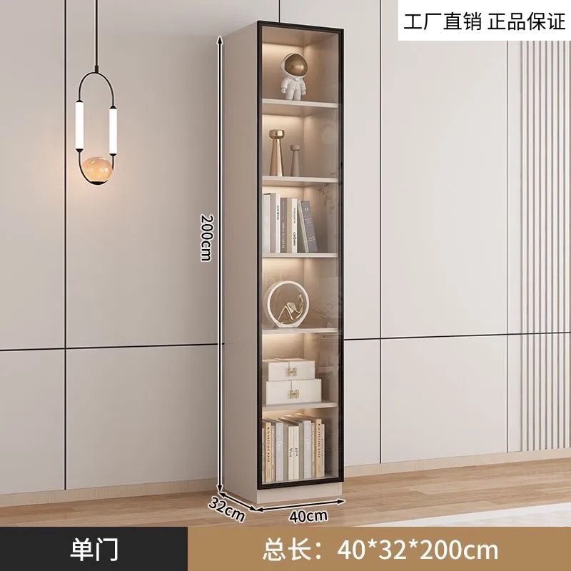밀크커피 컬러 싱글도어 40cm丨두꺼운 판/3C 방폭 강화유리