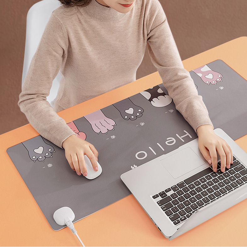 派度生产加热鼠标垫发热暖手桌垫女生办公室桌面电脑键盘暖桌垫|ru