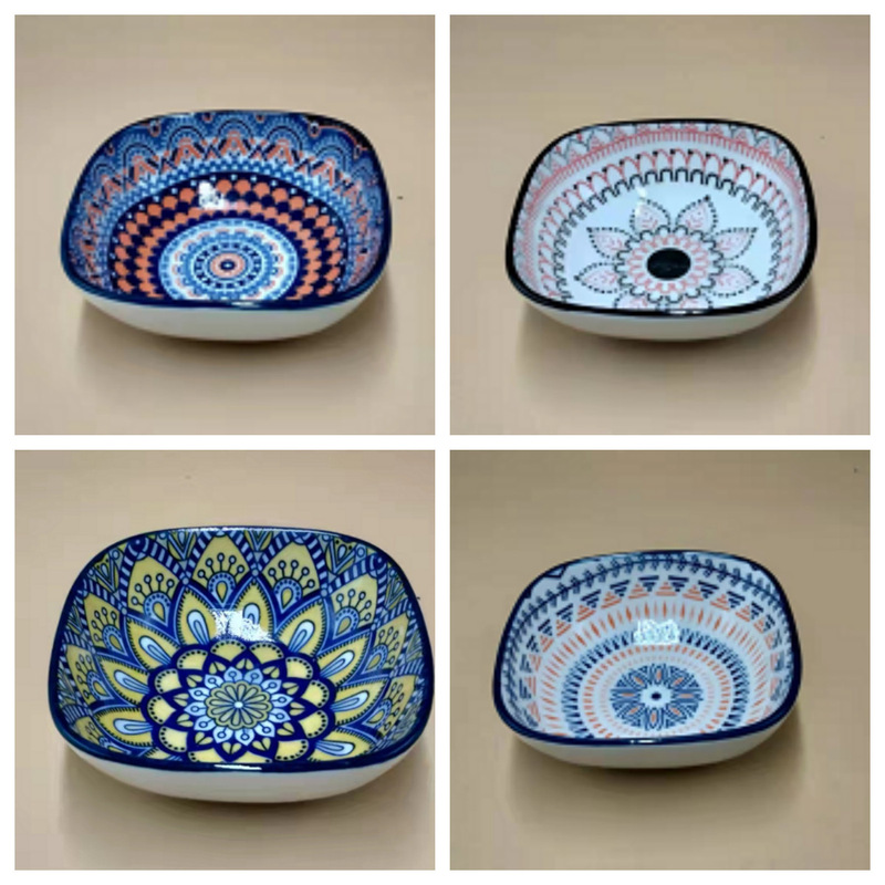 Japanese-Style Creative 4inch Bohemian-Style Baked Rice Bowl Household Seasoning Bowl Mustard Soy Sauce Seasoning Bowl Dipping Dish Japanese-Style Creative 4inch Bohemian-Style Baked Rice Bowl Household Seasoning Bowl Mustard Soy Sauce Seasoning Bowl Dipping Dish