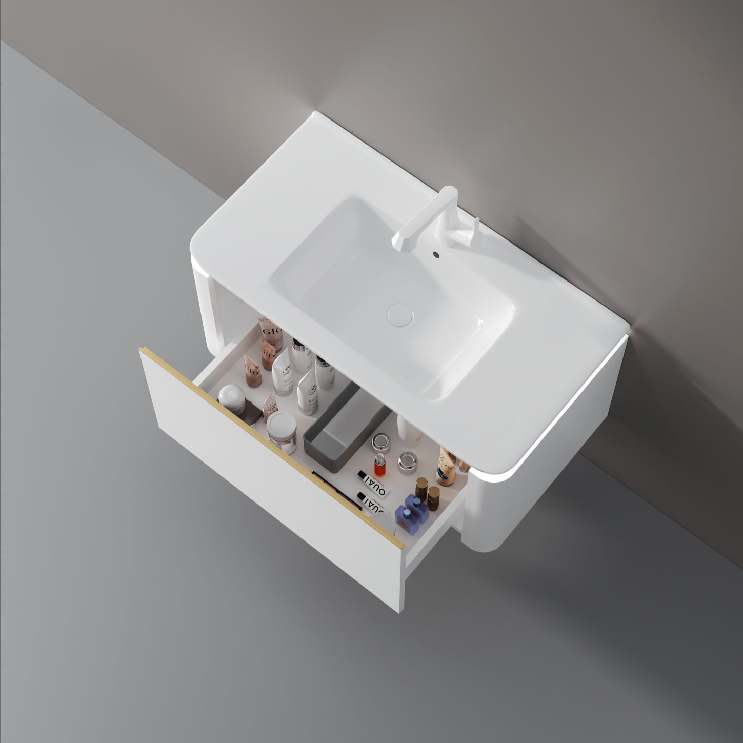 Cerámica moderna simple una bañera gabinete de baño lavabo gabinete de lavabo combinado lavabo de dormitorio